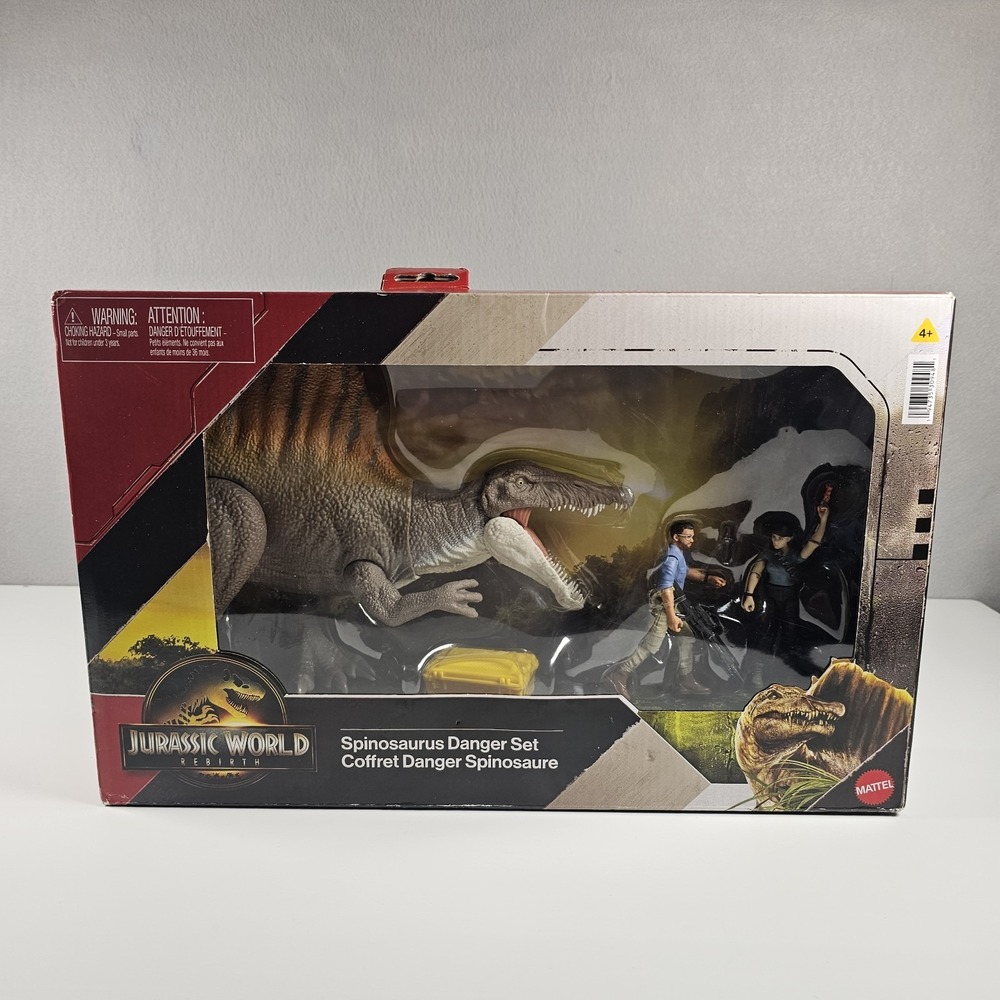 Jurassic World Rebirth Spinosaurus Danger Set JGB54 Mattel Zora Loomis NEW